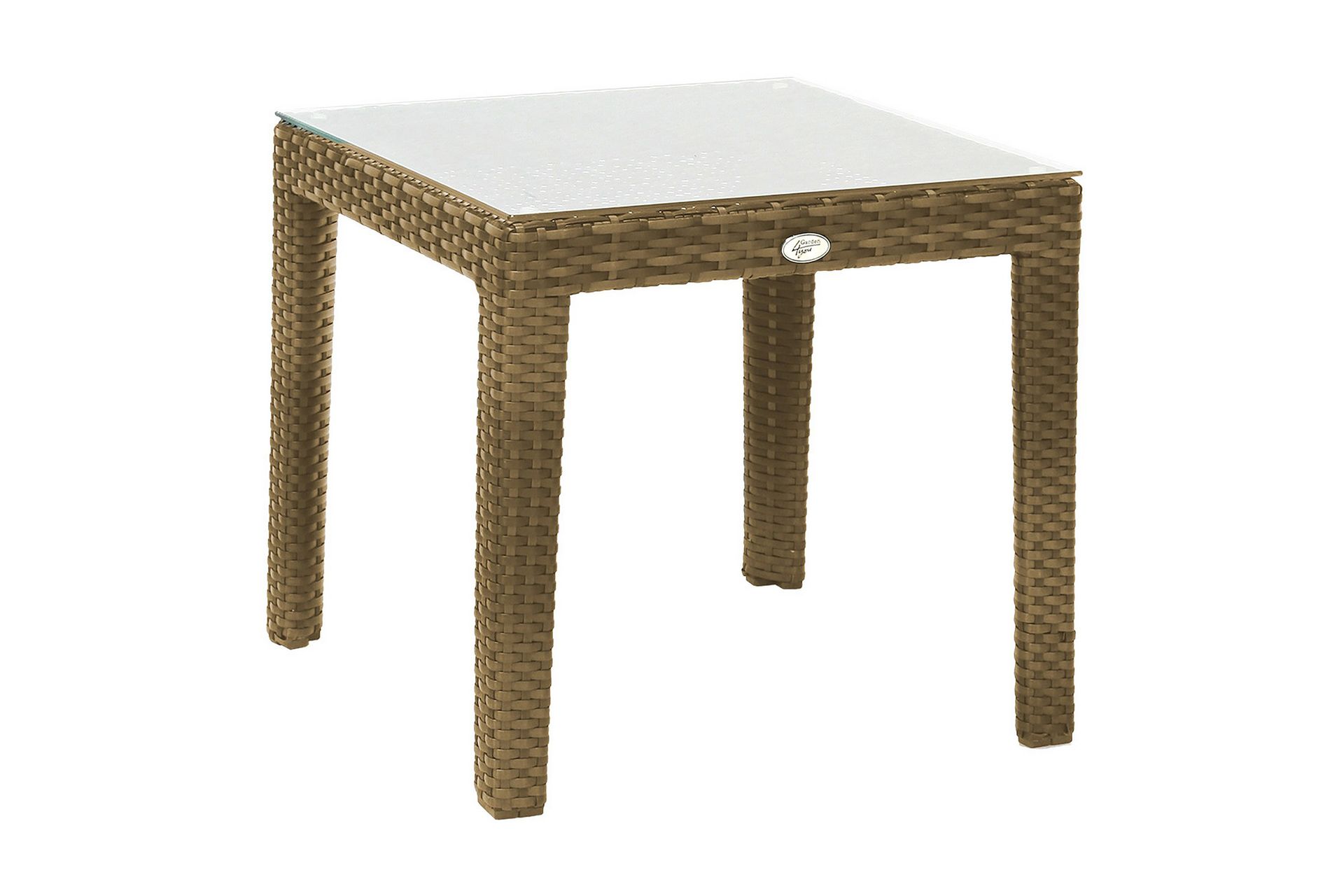 Sivupöytä Wicker 50x50x45 cm Beige - Puutarhakalusteet - Terassipöydät - Sivupöydät ulos