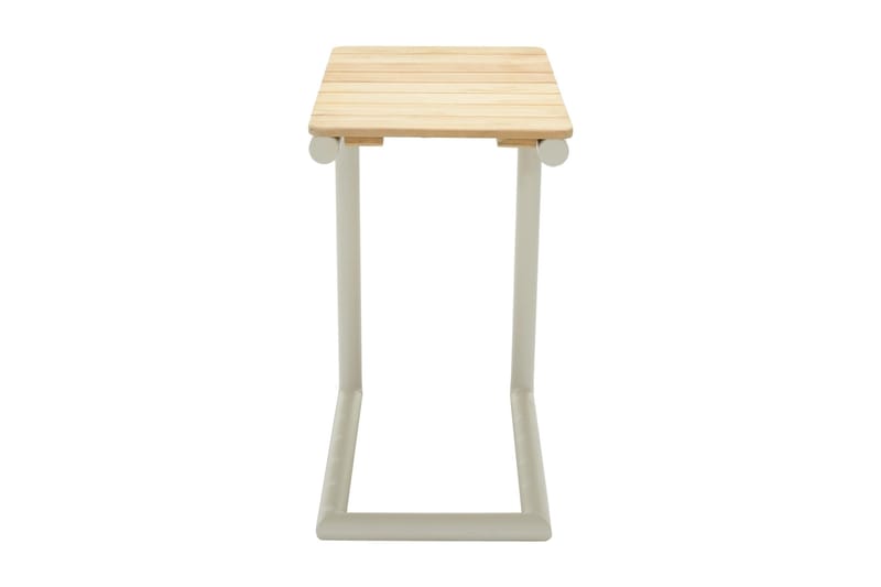 Sivupöytä Portals 47 cm - Valkoinen/Puu - Puutarhakalusteet - Terassipöydät - Sivupöydät ulos