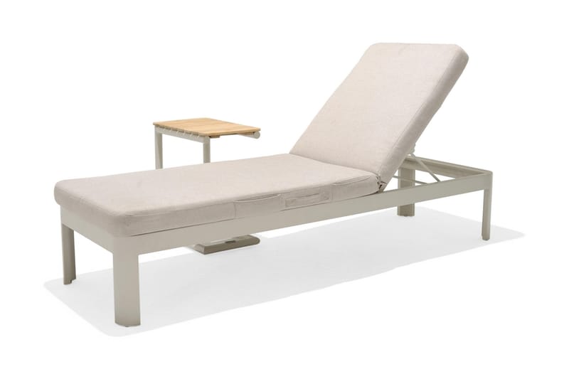 Sivupöytä Portals 47 cm - Valkoinen/Puu - Puutarhakalusteet - Terassipöydät - Sivupöydät ulos