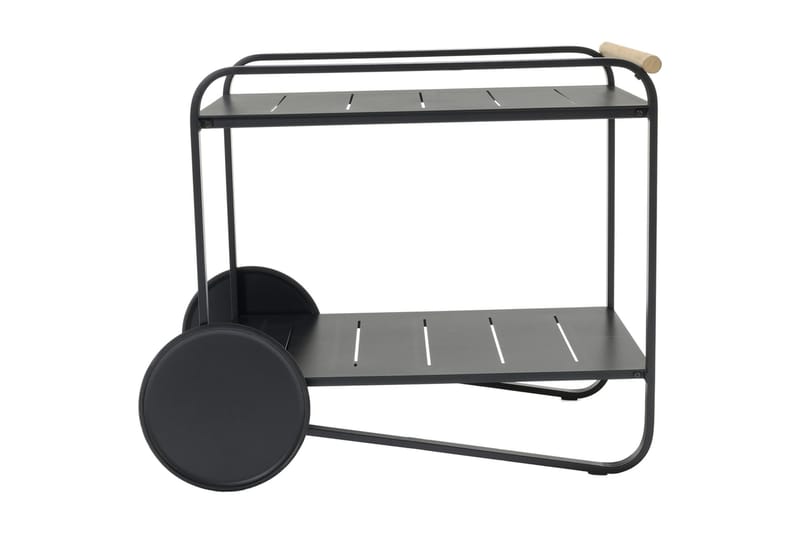 Tarjoilupöytä Portals 92 cm - Musta/Puu - Puutarhakalusteet - Terassipöydät - Sivup öydät ulos