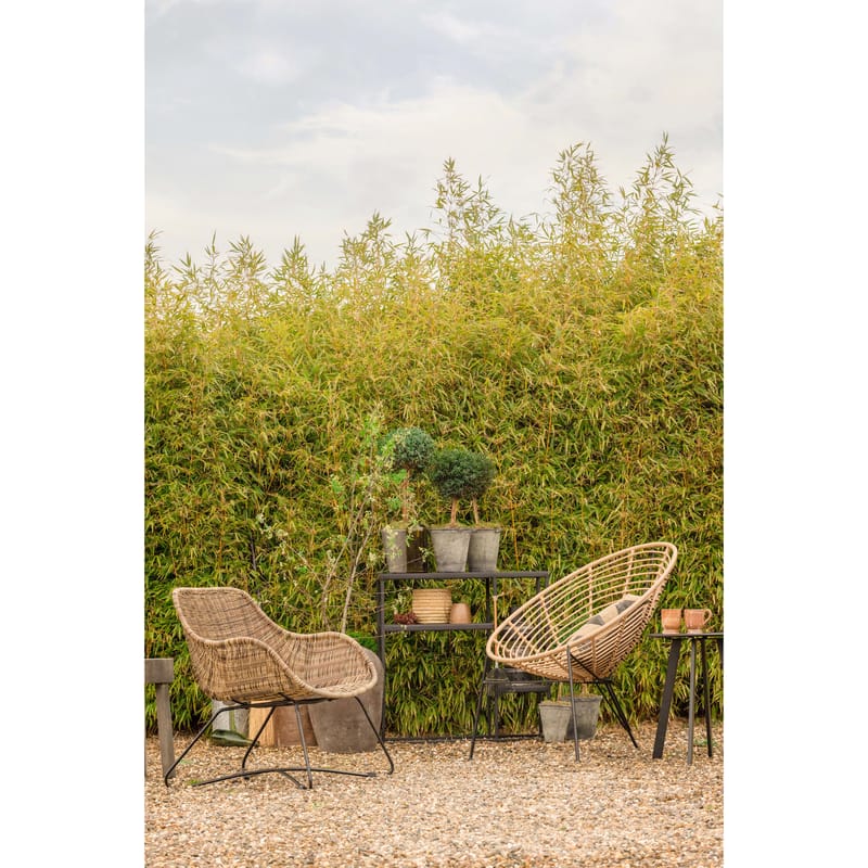 Sivupöytä Fer 49 cm pyöreä ulkokäyttöön - Musta - Puutarhakalusteet - Terassipöydät - Sivupöydät ulos