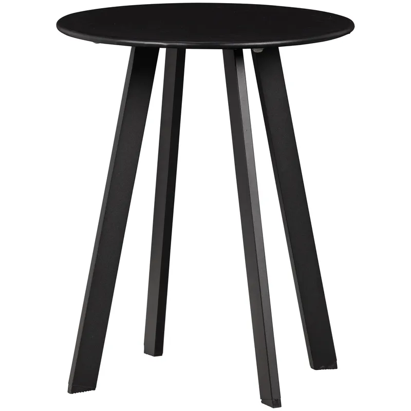 Sivupöytä Fer 49 cm pyöreä ulkokäyttöön, Musta