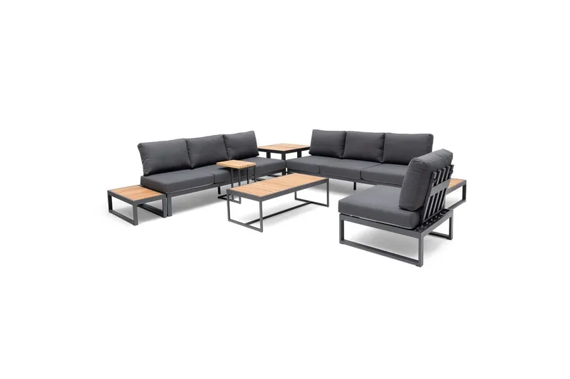 Sivupöytä Hillerstorp Oxelunda Korkea Harmaa - Puutarhakalusteet - Terassipöydät - Sivupöydät ulos