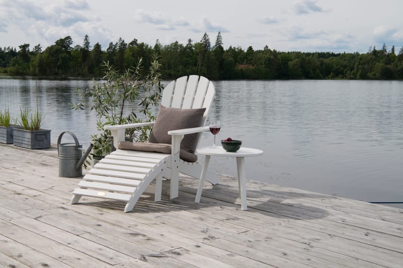 Sivupöytä Hillerstorp Tennessee Ø50 cm - Valkoinen - Puutarhakalusteet - Terassipöydät - Sivupöydät ulos