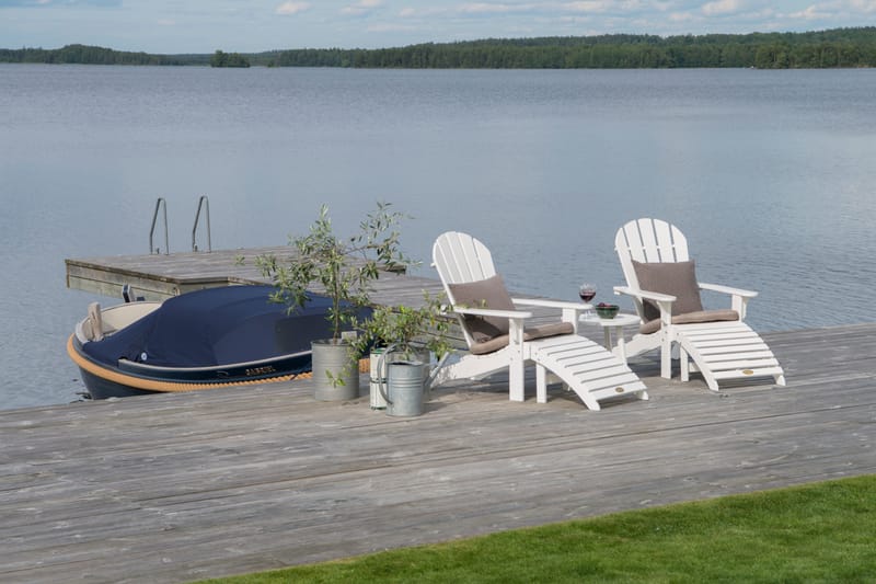 Sivupöytä Hillerstorp Tennessee Ø50 cm - Valkoinen - Puutarhakalusteet - Terassipöydät - Sivupöydät ulos