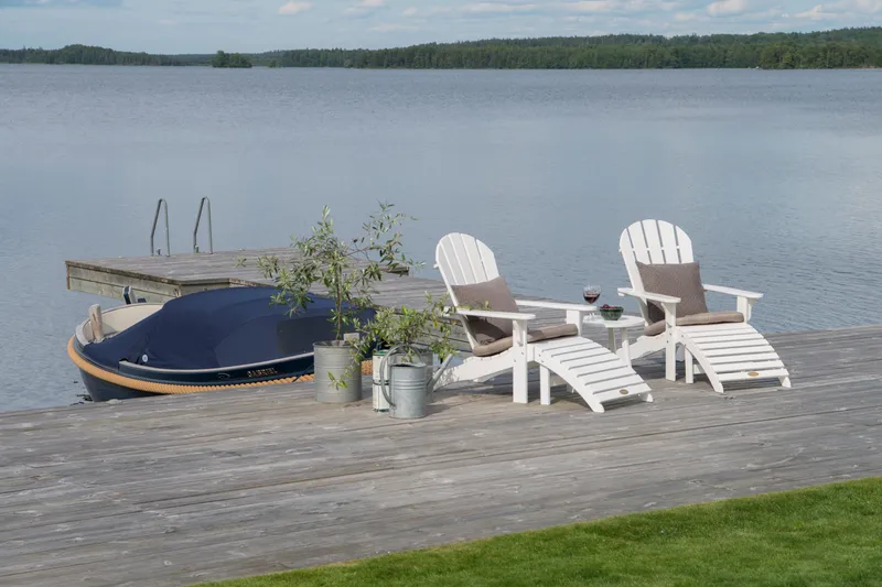 Sivupöytä Hillerstorp Tennessee Ø50 cm - Valkoinen - Puutarhakalusteet - Terassipöydät - Sivupöydät ulos