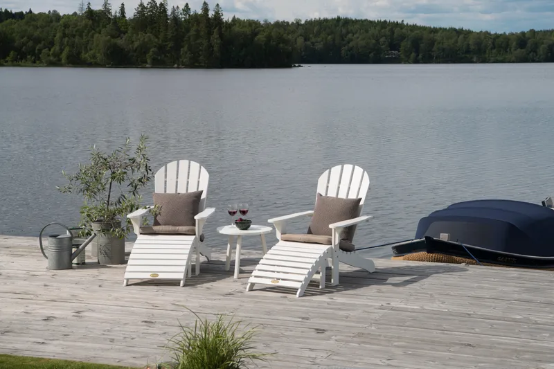 Sivupöytä Hillerstorp Tennessee Ø50 cm - Valkoinen - Puutarhakalusteet - Terassipöydät - Sivupöydät ulos