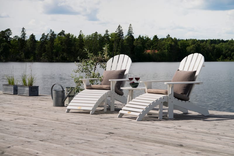 Sivupöytä Hillerstorp Tennessee Ø50 cm - Valkoinen - Puutarhakalusteet - Terassipöydät - Sivupöydät ulos