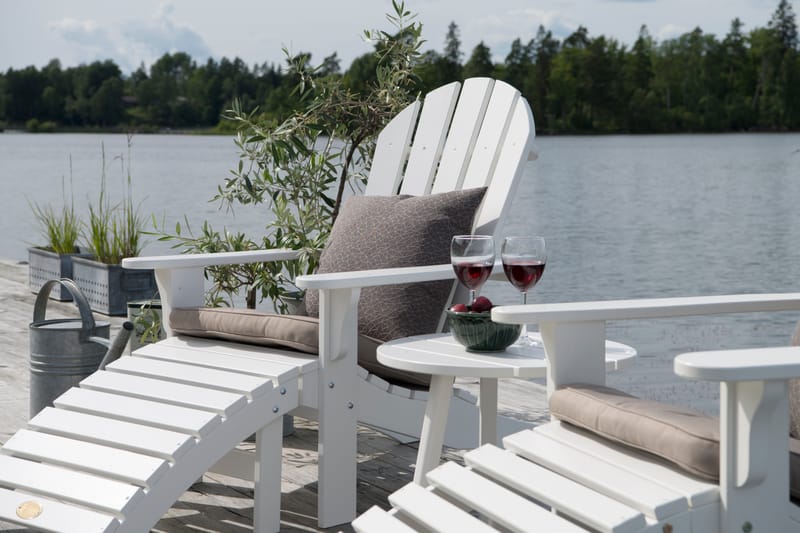 Sivupöytä Hillerstorp Tennessee Ø50 cm - Valkoinen - Puutarhakalusteet - Terassipöydät - Sivupöydät ulos