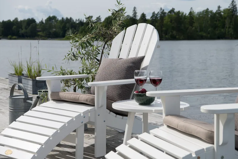 Sivupöytä Hillerstorp Tennessee Ø50 cm - Valkoinen - Puutarhakalusteet - Terassipöydät - Sivupöydät ulos