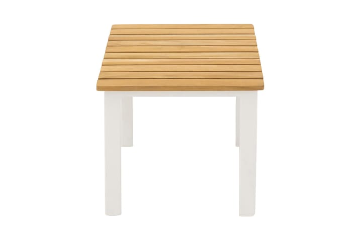 Sivupöytä Karibib 40 cm Valkoinen/Tiikki - Venture Home - Sivupöydät ulos