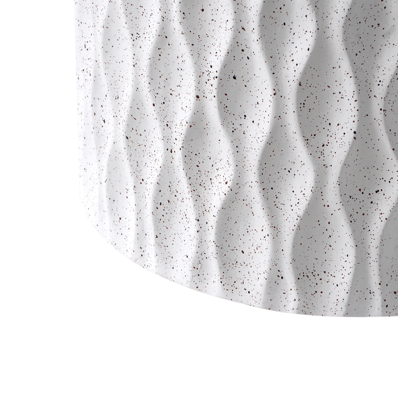 Sivupöytä ulos Antelao 37 cm terrazzoefekti - Valkoinen - Puutarhakalusteet - Terassipöydät - Sivupöydät ulos