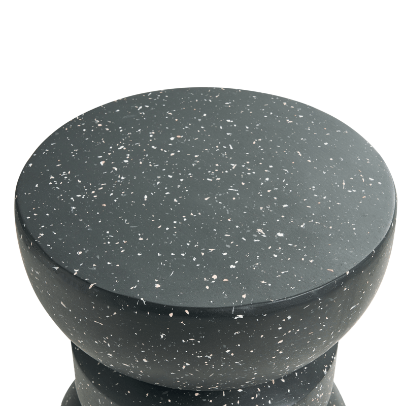 Sivupöytä ulos Faliro 37 cm 37 cm terrazzoefekti - Musta - Puutarhakalusteet - Terassipöydät - Sivupöydät ulos