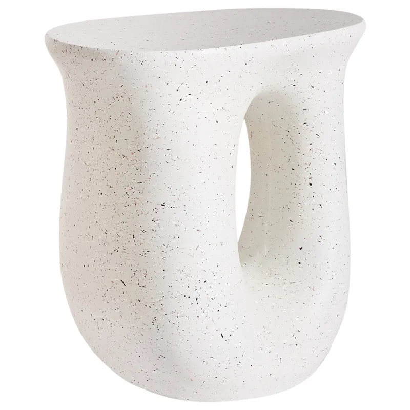 Sivupöytä ulos Idro 42 cm terrazzoefekti, Valkoinen