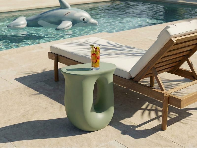 Sivupöytä ulos Idro 42 cm - Vihreä - Puutarhakalusteet - Terassipöydät - Sivupöydät ulos