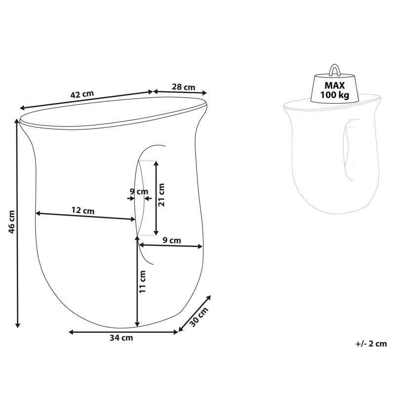 Sivupöytä ulos Idro 42 cm - Vihreä - Puutarhakalusteet - Terassipöydät - Sivupöydät ulos