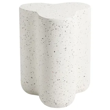 Sivupöytä ulos Tellaro 32x37 cm terrazzoefekti - Valkoinen - Puutarhakalusteet - Terassipöydät - Sivupöydät ulos