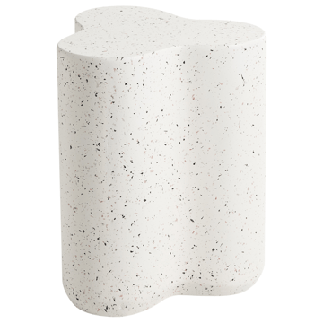 Sivupöytä ulos Tellaro 32x37 cm terrazzoefekti - Valkoinen - Puutarhakalusteet - Terassipöydät - Sivupöydät ulos