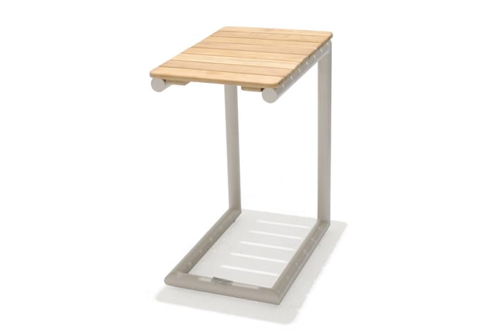 Sivupöytä Portals 47 cm - Valkoinen/Puu - Sivupöydät ulos