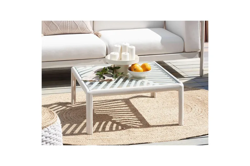Soffbord Beliani Ferretti Beige - Puutarhakalusteet - Terassipöydät - Sohvapöytä ulos & loungepöytä