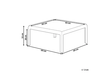 Soffbord Beliani Ferretti Beige - Puutarhakalusteet - Terassipöydät - Sohvapöytä ulos & loungepöytä