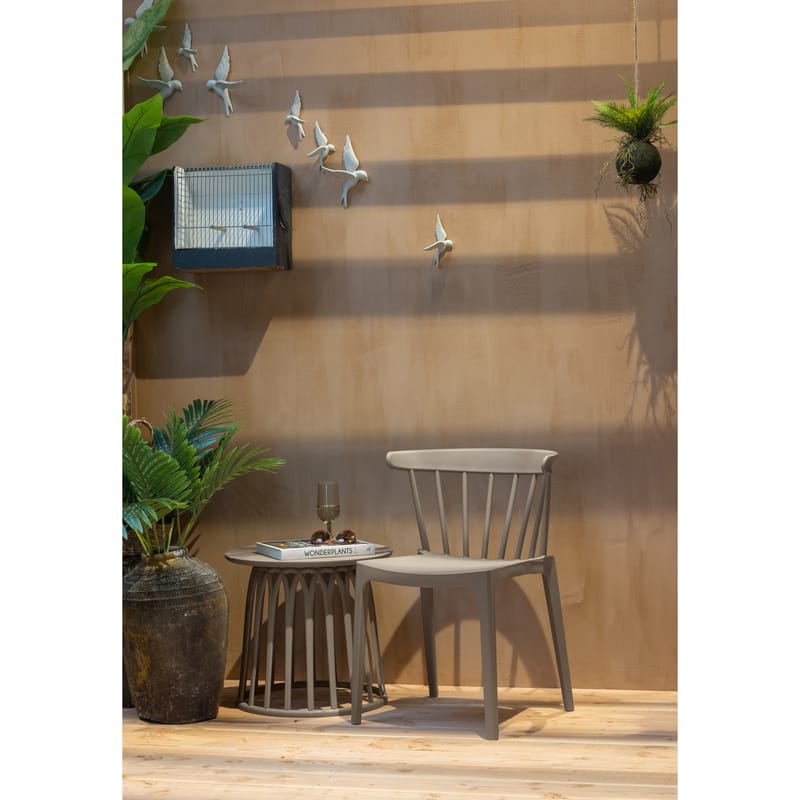 Sohvapöytä Boy 50 cm pyöreä ulkokäyttöön - Taupe - Puutarhakalusteet - Terassipöydät - Sohvapöytä ulos & loungepöytä