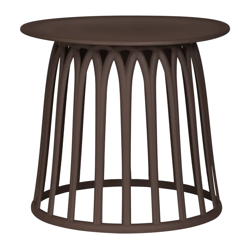 Sohvapöytä Boy 50 cm pyöreä ulkokäyttöön, Lila/Ruskea