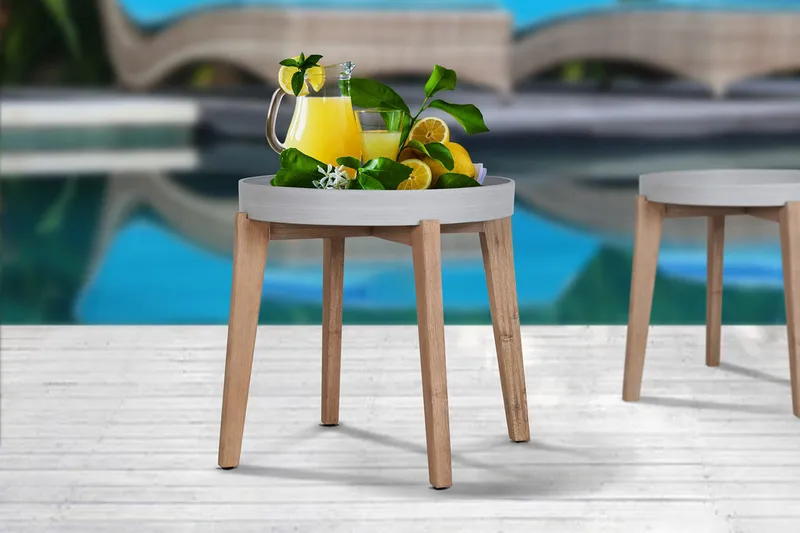 Apupöytä Sandstone - Puutarhakalusteet - Terassipöydät - Sohvapöytä ulos & loungepöytä