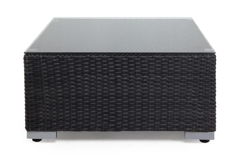 Divaani/Pöytä Wisconsin Polyrottinki/Musta - Hillerstorp - Puutarhakalusteet - Terassipöydät - Sohvapöytä ulos & loungepöytä