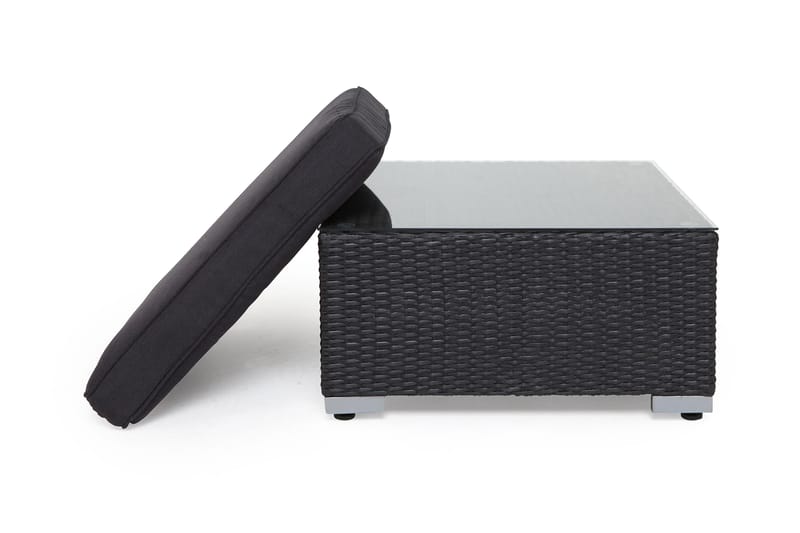 Divaani/Pöytä Wisconsin Polyrottinki/Musta - Hillerstorp - Puutarhakalusteet - Terassipöydät - Sohvapöytä ulos & loungepöytä