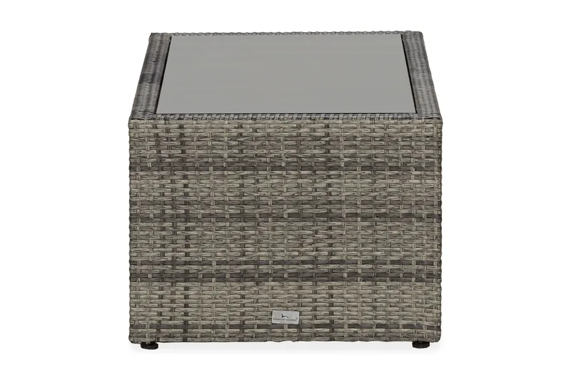 Pöytä Bahamas hyllyllä 113 cm - Harmaa - Puutarhakalusteet - Terassipöydät - Sohvapöytä ulos & loungepöytä