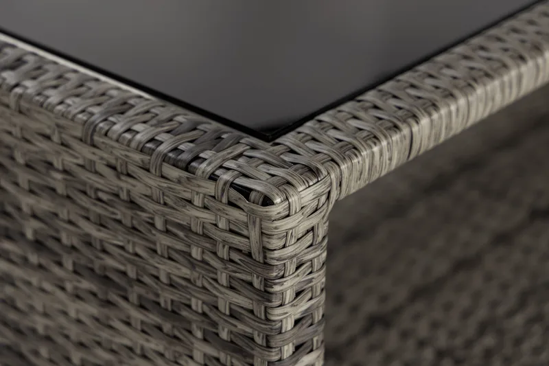 Pöytä Bahamas hyllyllä 113 cm - Harmaa - Puutarhakalusteet - Terassipöydät - Sohvapöytä ulos & loungepöytä