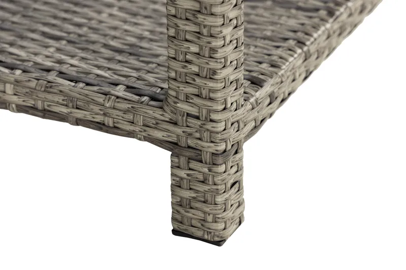 Pöytä Bahamas hyllyllä 75 cm - Harmaa - Puutarhakalusteet - Terassipöydät - Sohvapöytä ulos & loungepöytä