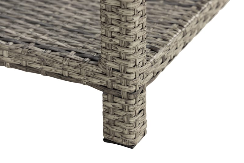 Pöytä Bahamas hyllyllä 75 cm - Harmaa - Puutarhakalusteet - Terassipöydät - Sohvapöytä ulos & loungepöytä