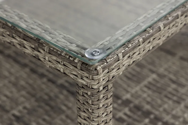 Pöytä Bahamas hyllyllä 75 cm - Harmaa - Puutarhakalusteet - Terassipöydät - Sohvapöytä ulos & loungepöytä