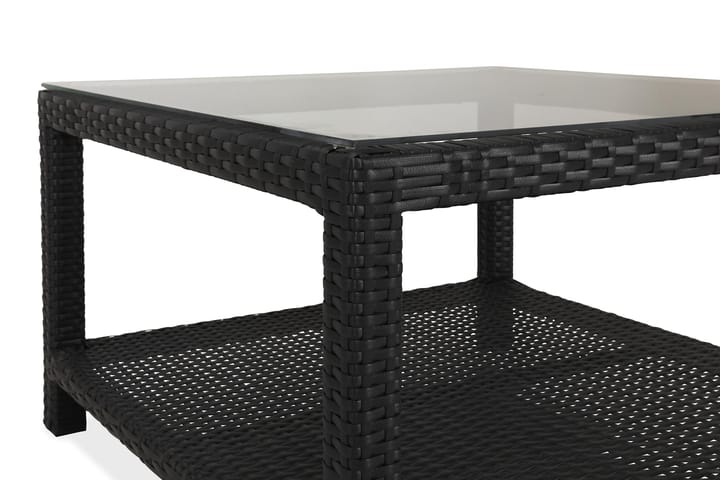 Pöytä Bahamas hyllyllä 75 cm - Musta - Sohvapöytä ulos & loungepöytä