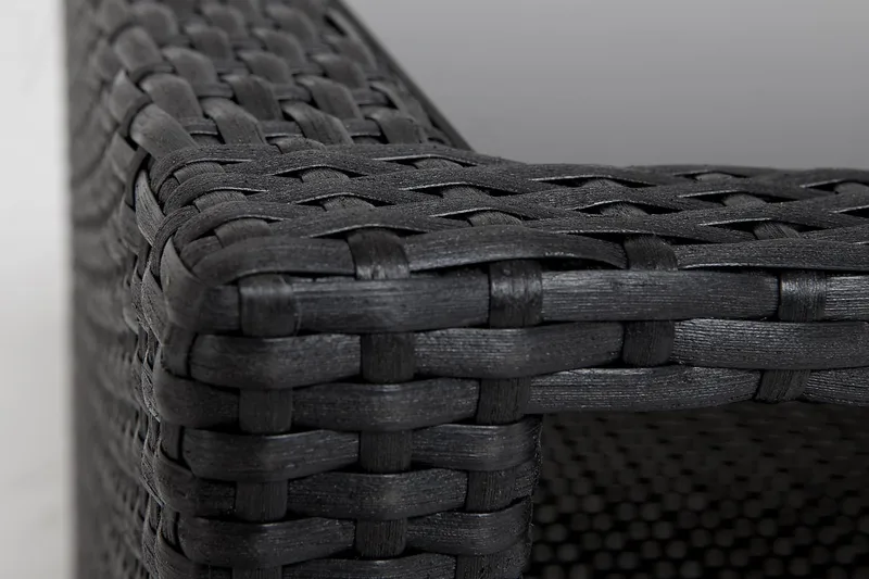 Pöytä Wisconsin 110 cm Polyrottinki/Musta - Hillerstorp - Puutarhakalusteet - Terassipöydät - Sohvapöytä ulos & loungepöytä