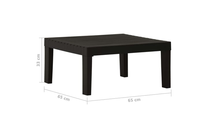 Puutarhan sohvapöytä muovi harmaa - Sohvapöytä ulos & loungepöytä