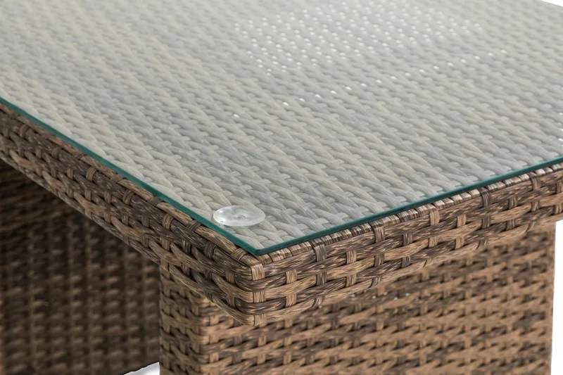 Sohvapöytä Bahamas 100 cm Korkea - Hiekka - Puutarhakalusteet - Terassipöydät - Sohvapöytä ulos & loungepöytä