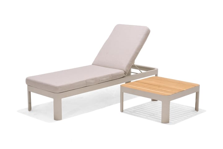 Sohvapöytä Portals 72 cm - Valkoinen/Puu - Sohvapöytä ulos & loungepöytä