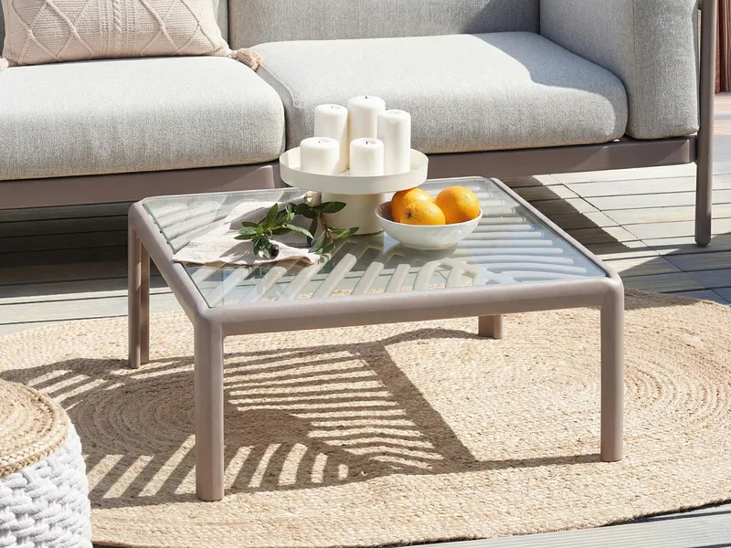 Sohvapöytä ulos Ferretti 69 cm - Harmaa/Beige - Puutarhakalusteet - Terassipöydät - Sohvapöytä ulos & loungepöytä