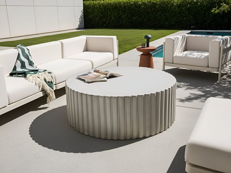 Sohvapöytä ulos Pozza 117 cm - Harmaa - Puutarhakalusteet - Terassipöydät - Sohvapöytä ulos & loungepöytä