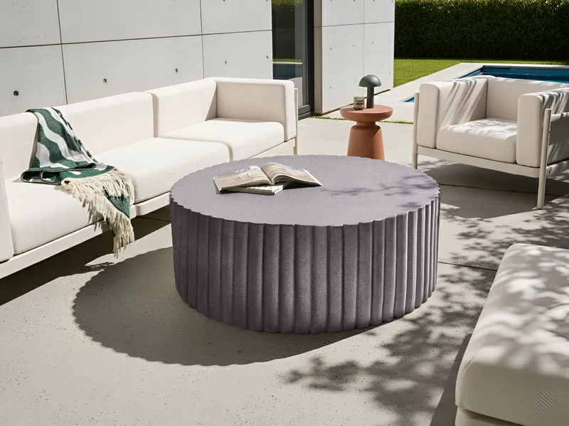 Sohvapöytä ulos Pozza 117 cm - Musta/Kulta - Puutarhakalusteet - Terassipöydät - Sohvapöytä ulos & loungepöytä