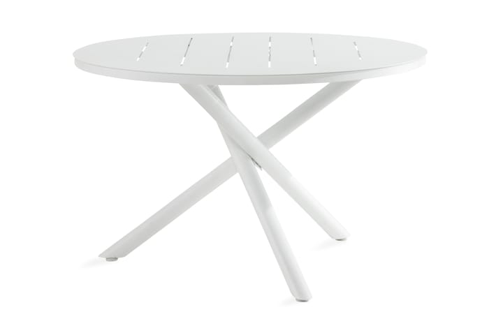 Space Ruokapöytä 120 cm Pyöreä - Valkoinen - Ruokapöytä terassille