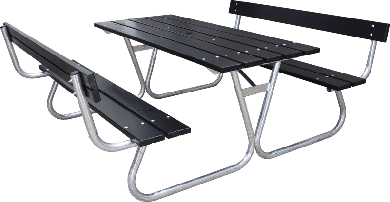 Stabil Pikniksetti Metalli Selkänoja mukana, Musta