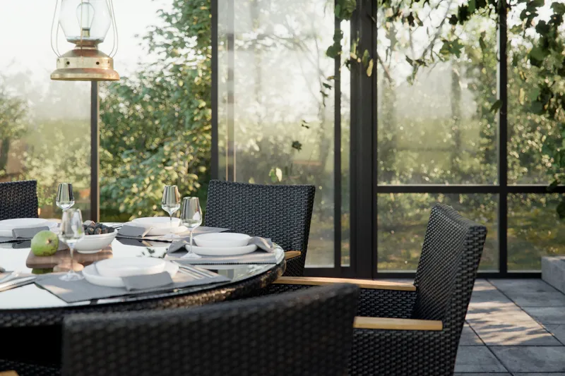 Thor pöytä pyöreä 140 cm - Musta - Puutarhakalusteet - Terassipöydät - Ruokapöytä terassille