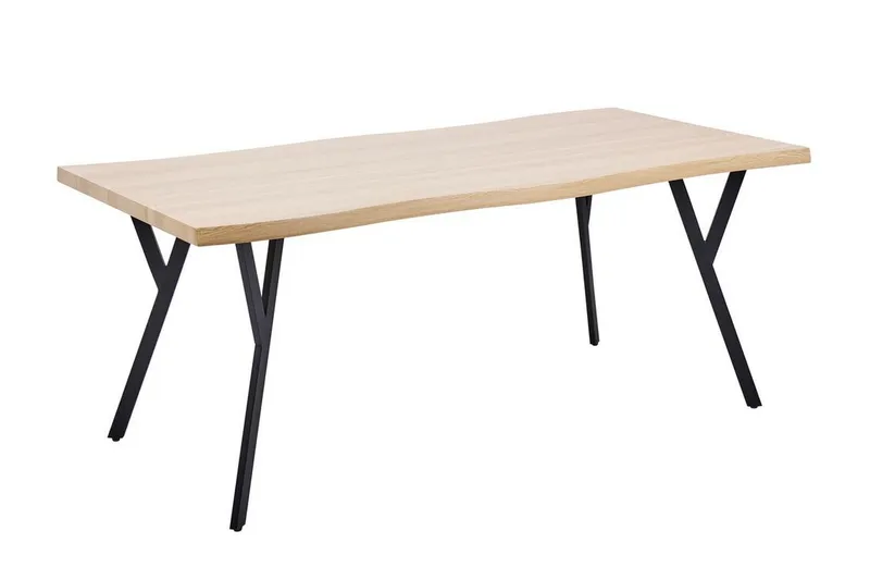 Tiggiano Ruokapöytä 180x90 cm, Vaaleanruskea/Musta