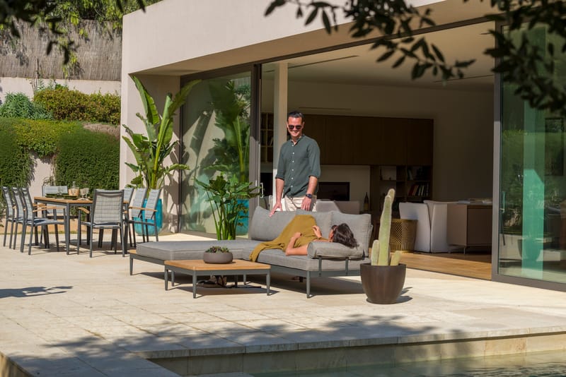 TOPAZ Ulkosohvapöytä 73 cm - Magnesiumharmaa - Puutarhakalusteet - Terassipöydät - Sohvapöytä ulos & loungepöytä