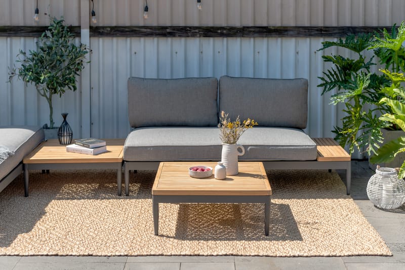 TOPAZ Ulkosohvapöytä 73 cm - Magnesiumharmaa - Puutarhakalusteet - Terassipöydät - Sohvapöytä ulos & loungepöytä