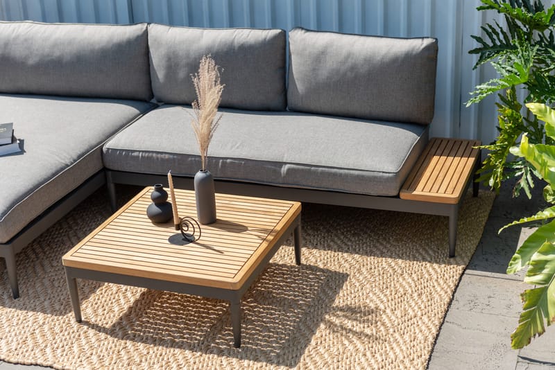 TOPAZ Ulkosohvapöytä 73 cm - Magnesiumharmaa - Puutarhakalusteet - Terassipöydät - Sohvapöytä ulos & loungepöytä